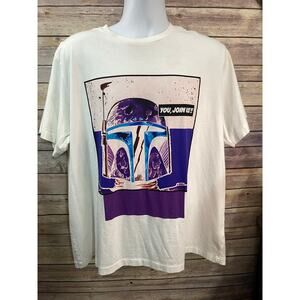 Uniqlo Unisex Star Wars Mandalorian Boba Fett S/S T-Shirt LB3 White Size 2XL